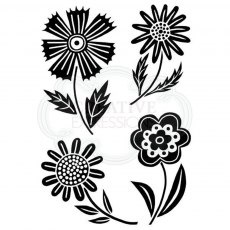 Woodware Clear Stamps Mini Blooms | Set of 4