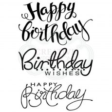 Woodware Clear Stamps Big Birthday Words | Set of 3