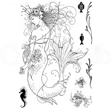 Pink Ink Designs Clear Stamp Mermaid | Set of 8