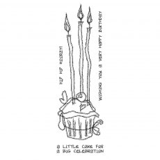 Woodware Clear Stamps Tall Candles | Set of 4