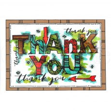 Woodware Clear Stamps Grungy Thank You