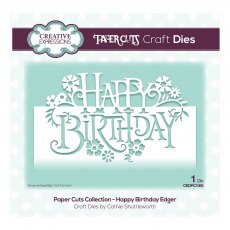 Creative Expressions Craft Dies Paper Cuts Collection Happy Birthday Edger