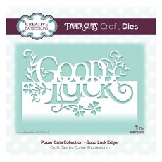Creative Expressions Craft Dies Paper Cuts Collection Good Luck Edger