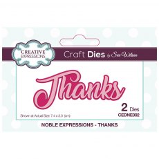 Sue Wilson Craft Dies Noble Expressions Collection Thanks | Set of 2