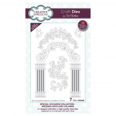 Sue Wilson Craft Dies Special Occasions Collection Wedding Arch and Columns | Set of 7