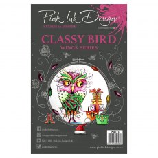 Pink Ink Designs Clear Stamp Classy Bird | Set of 9