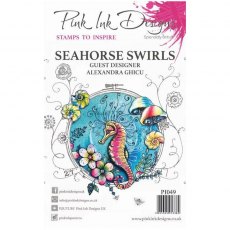Pink Ink Designs Clear Stamp Seahorse Swirls | Set of 7