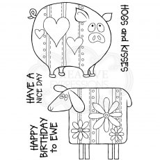 Woodware Clear Stamps Ewe and Piggy | Set of 5