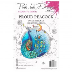 Pink Ink Designs Clear Stamp Proud Peacock | Set of 8