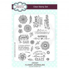 Creative Expressions Clear Stamp Flower Journaling | Set of 22