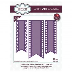 Sue Wilson Craft Dies Frames & Tags Collection Decorative Flags | Set of 3