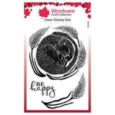 Woodware Clear Stamps Lino Cut Dormouse | Set of 3