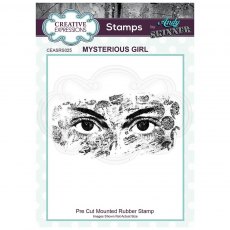 Creative Expressions Pre Cut Rubber Stamp by Andy Skinner Mysterious Girl