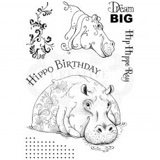 Pink Ink Designs Clear Stamp Hip Hippo Ray | Set of 7