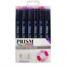 Hunkydory Prism Craft Markers Set 6 Pinks | Set of 6