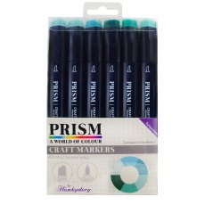 Hunkydory Prism Craft Markers Set 10 Turquoises | Set of 6