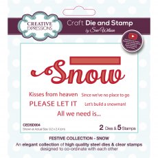 Sue Wilson Craft Dies Festive Collection Snow Die & Stamp Set
