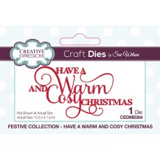 Sue Wilson Craft Dies Mini Expressions Collection Have A Warm And Cosy Christmas