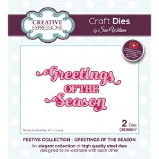 Sue Wilson Craft Dies Shadowed Sentiments Collection Greetings of the Season