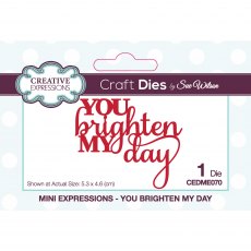 Sue Wilson Craft Dies Mini Expressions Collection You Brighten My Day