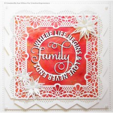 Sue Wilson Craft Dies Circle Sayings Collection Family | Set of 2
