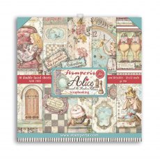 Stamperia Paper Pad Alice Through The Looking Glass | 12 x 12 inch
