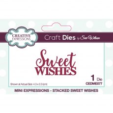 Sue Wilson Craft Dies Mini Expressions Collection Stacked Sweet Wishes