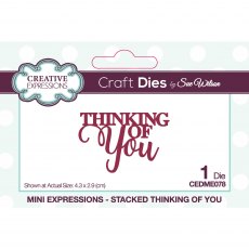 Sue Wilson Craft Dies Mini Expressions Collection Stacked Thinking of You