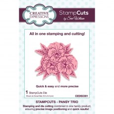Sue Wilson Craft Dies StampCuts Collection Pansy Trio