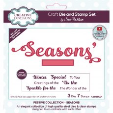 Sue Wilson Craft Dies Festive Collection Seasons Die & Stamp Set | Set of 10