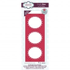 Sue Wilson Craft Dies Slimline Collection Outer Scalloped Oval Aperture Trio