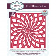 Sue Wilson Craft Dies Festive Collection Swirling Rays Background