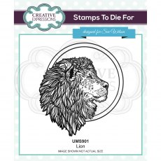 Creative Expressions Pre Cut Rubber Stamp Lion