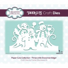 Creative Expressions Craft Dies Paper Cuts Collection Three Little Snowmen Edger