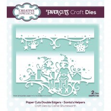 Creative Expressions Craft Dies Paper Cuts Collection Santa's Helpers Edger | Set of 2