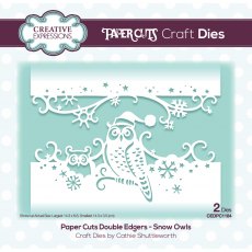 Creative Expressions Craft Dies Paper Cuts Collection Snow Owls Edger | Set of 2
