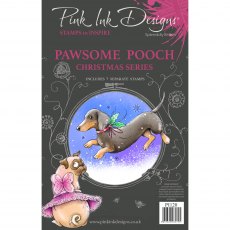 Pink Ink Designs Clear Stamp Pawsome Pooch | Set of 7
