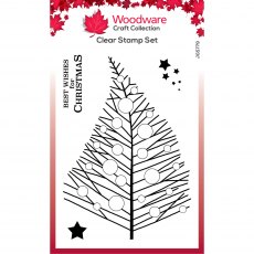 Woodware Clear Stamps Bubble Twiggy Tree | Set of 4