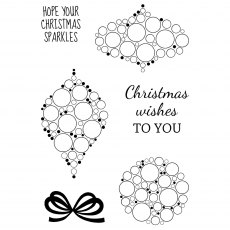 Woodware Clear Stamps Bubble Mini Baubles | Set of 6