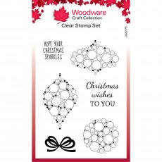 Woodware Clear Stamps Bubble Mini Baubles | Set of 6