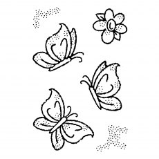 Woodware Clear Stamps Little Butterflies | Set of 6