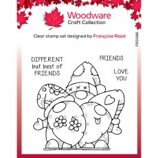 Woodware Clear Stamps Gnome Friends | Set of 4
