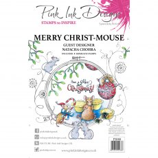Pink Ink Designs Clear Stamp Merry Christ-Mouse | Set of 6