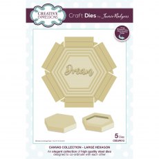 Creative Expressions Jamie Rodgers Craft Die Canvas Collection Large Hexagon