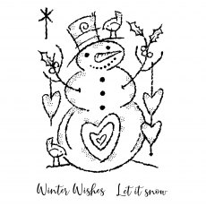 Woodware Clear Stamps Loving Snowman | Set of 4