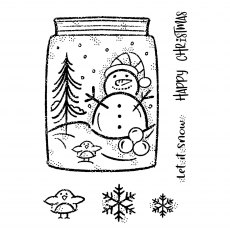 Woodware Clear Stamps Snow Jar | Set of 6