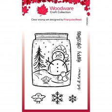Woodware Clear Stamps Snow Jar | Set of 6