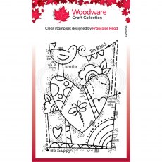 Woodware Clear Stamps Rainbow Heart