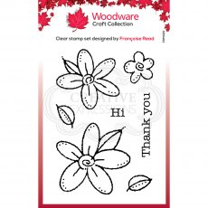 Woodware Clear Stamps Daisies | Set of 7