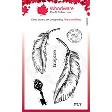 Woodware Clear Stamps Two Feathers | Set of 6